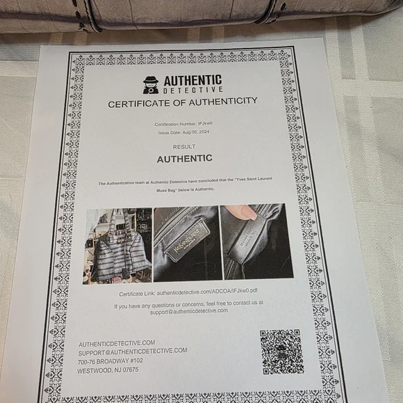 YSL Rive Gauche Embossed Suede Muse Bag. With COA. VGUC - Picture 3 of 14